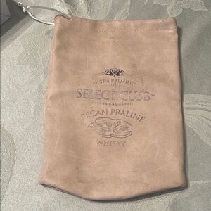 Tan Drawstring Bag pecan praline whisky bag has some marks